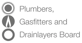 Licensed by the Plumbers, Gasfitters and Drainlayers Board