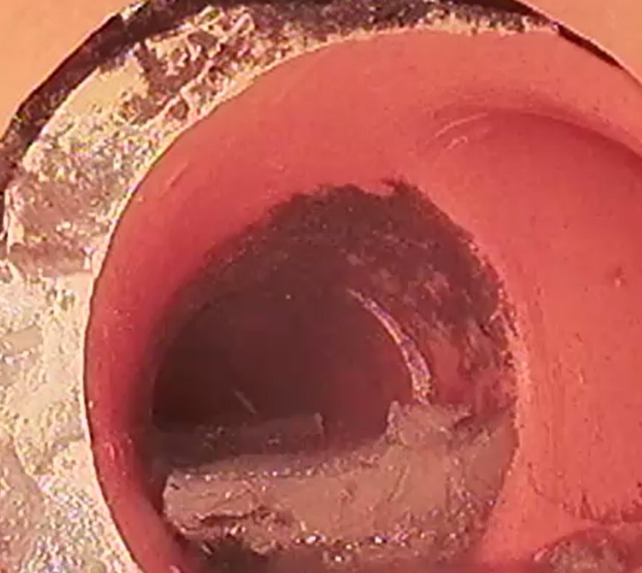 CCTV drain survey still showing silt build-up in a stormwater line