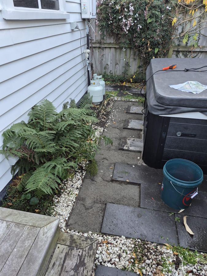 Paved side path reinstated after drainage repairs at a Christchurch home