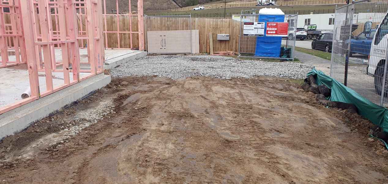 Pressure sewer install on a Christchurch new build site
